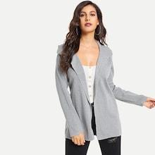 Shein Self Tie Shawl Neck Coat