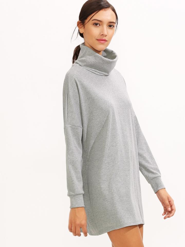 Shein High-neck Sweatshirt Dress