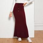 Shein Solid Jersey Column Skirt