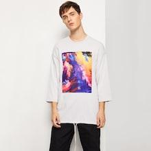 Shein Men Drop Shoulder Graphic Print Tee