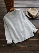 Shein Drop Shoulder Marled Knit Sweater