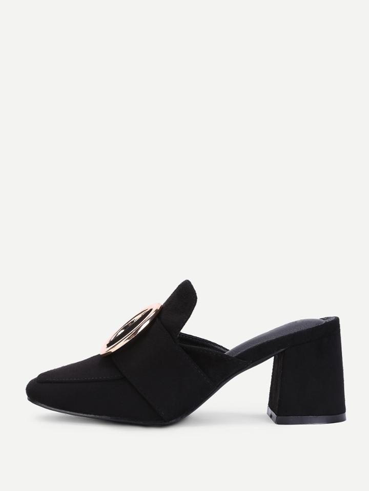 Shein Ring Detail High Heeled Mules