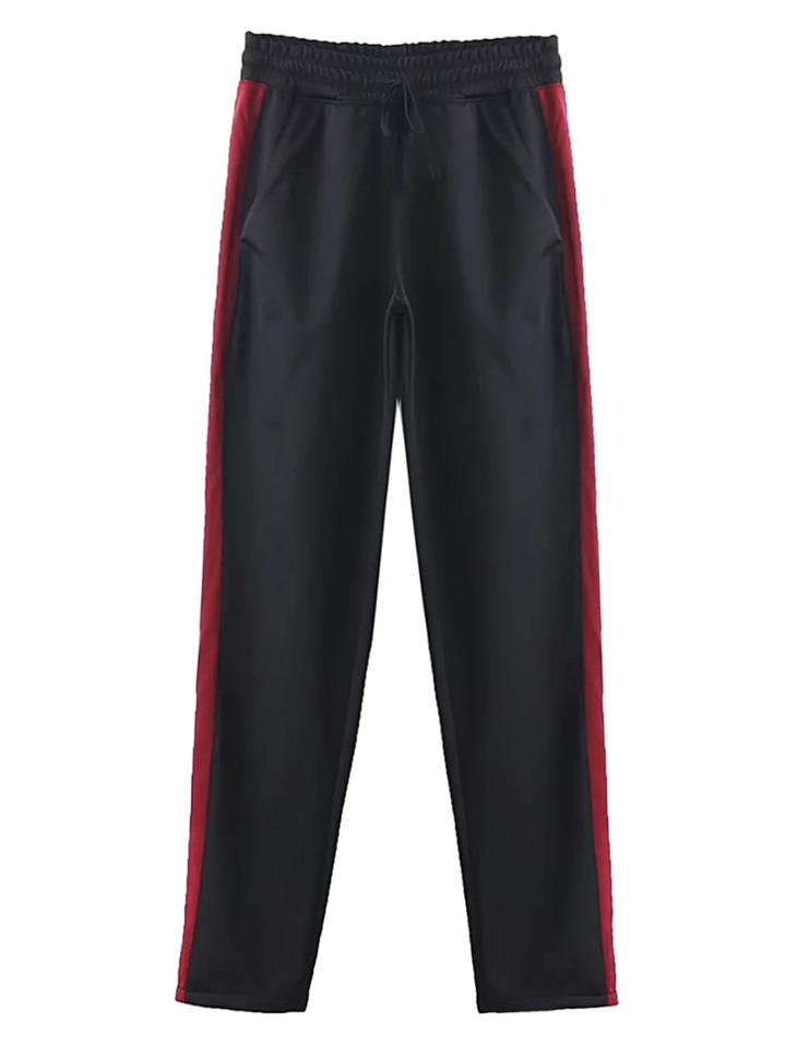 Shein Drawstring Waist Striped Side Sport Pants