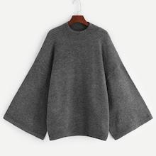 Shein Plus Drop Shoulder Round Neck Jumper