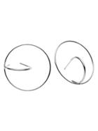 Shein Silver Plated Simple Cricle Earrings