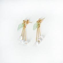 Shein Leaf And Flower Drop Earrings