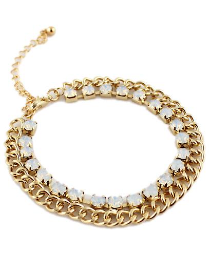Shein Gold Diamond Chain Necklace