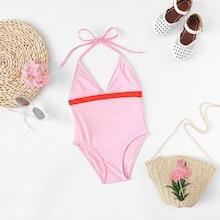Shein Toddler Girls V-plunge Swimsuit