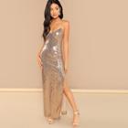 Shein Split Side Sequin Cami Dress