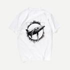 Shein Men Whale And Geo Print Tee