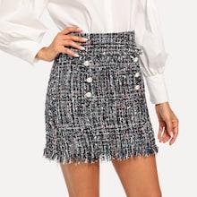 Shein Wide Waist Double Breasted Bodycon Skirt