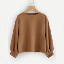 Shein Plus Drop Shoulder Solid Sweatshirt