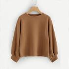 Shein Plus Drop Shoulder Solid Sweatshirt
