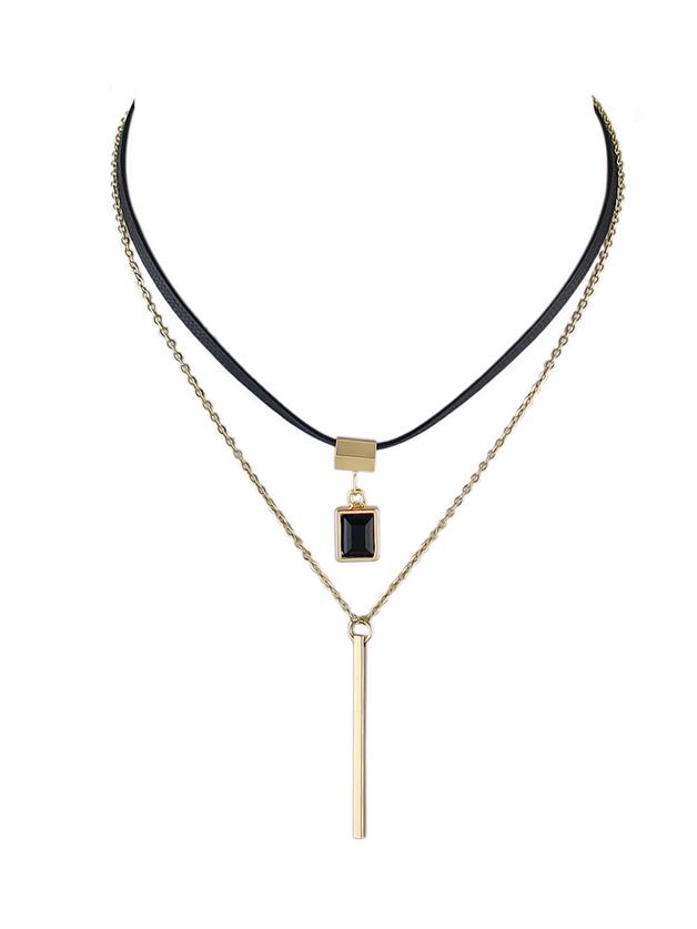 Shein Multilayers Long Thin Gold Chain Necklaces