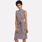 Shein Mixed Print Belted Dress