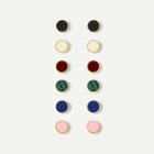 Shein Round Shaped Stud Earrings 6pairs