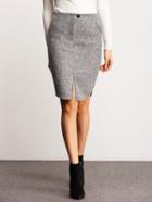 Shein Grey Button Split Skirt