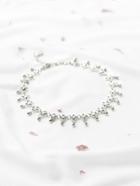Shein Silver Plated Flower Choker Necklace