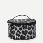 Shein Leopard Zipper Around Makeup Bag