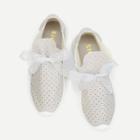 Shein Lace Bow Design Pu Sneakers