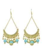Shein Hollow Out Blue Ladies Earrings