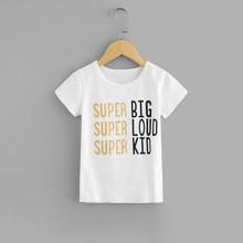 Shein Toddler Girls Letter Print Tee
