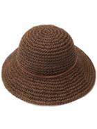 Shein Coffee Bow Trim Straw Hat