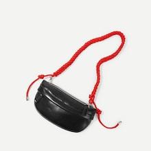 Shein Pu Zipper Bum Bag With Weave Strap