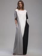 Shein Color Block Full Length Dress With Pockets