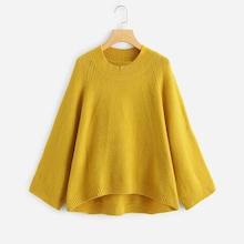 Shein Bell Sleeve Eyelet Detail Sweater