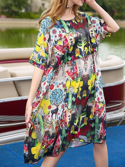 Shein Graffiti Print Shift Dress
