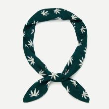 Shein Leaf Printed Skinny Scarf