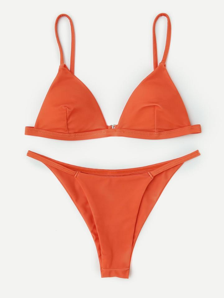 Shein Adjustable Straps Bikini Set