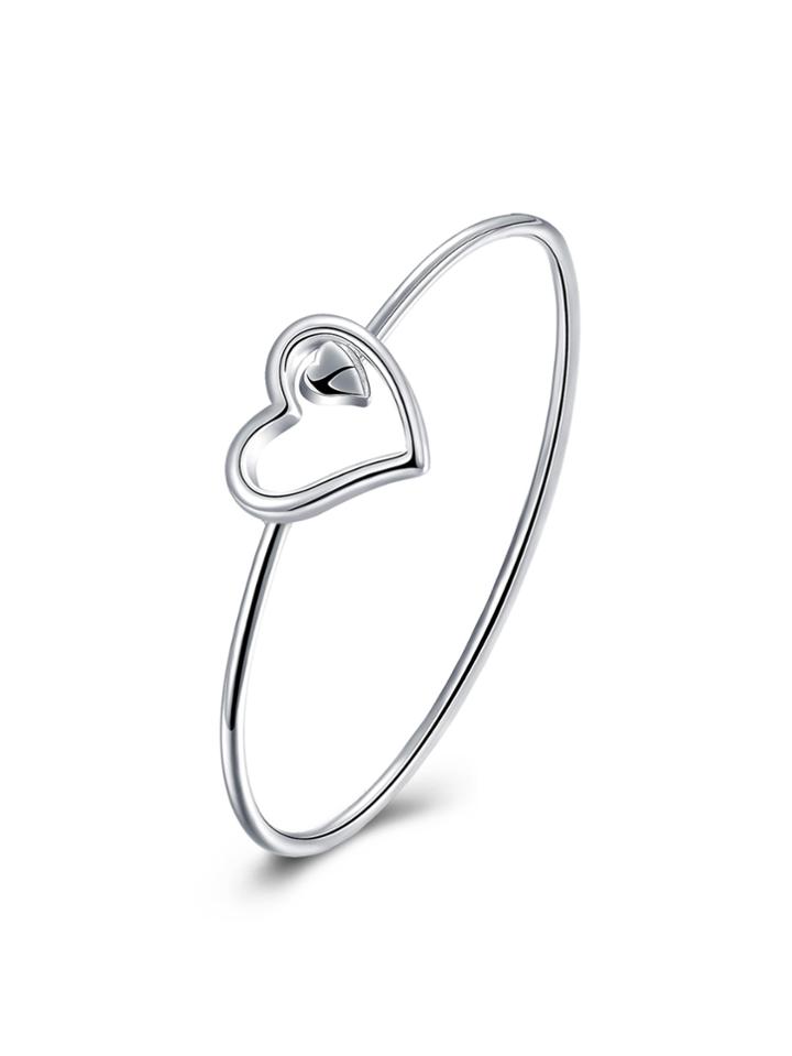 Shein Double Heart Design Bangle