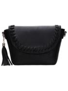Shein Black Braided Fringe Pu Bag