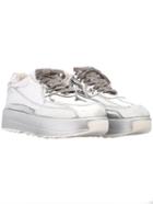 Shein Silver Round Toe Lace Up Thick-soled Flats