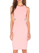 Shein Pink Cut Out Split Back Pencil Dress