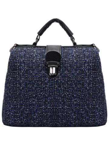 Shein Blue Push Lock Stereotypes Bag