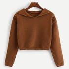 Shein Ribbed Hooded Knit Jumper