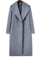 Shein Grey Shawl Collar Longline Coat