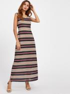 Shein Horizon Stripe Slit Side Tank Dress