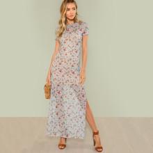 Shein Split Side Floral Dress