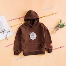 Shein Toddler Girls Letter Print Hooded Sweatshirt