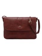 Shein Faux Leather Flap Bag - Burgundy