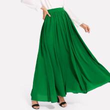 Shein Hidden Zipper Back Solid Skirt