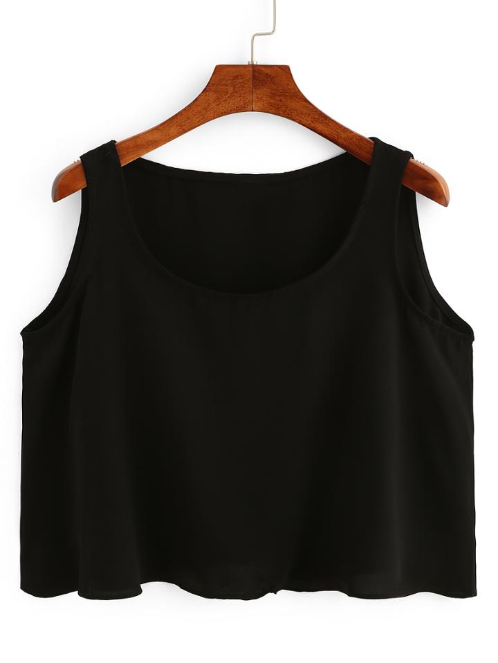 Shein Black Crop Tank Top