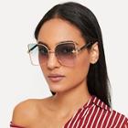 Shein Ombre Lens Metal Frame Sunglasses