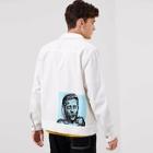 Shein Men Figure Back Buttoned Jacket