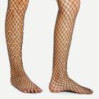 Shein Faux Pearl Decorated Fishnet Tights