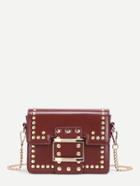 Shein Studded Detail Pu Chain Bag